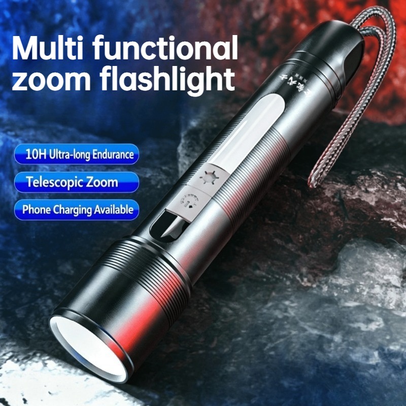 Outdoor Lighting Portable - 다기능 LED 손전등 줌 가능 COB