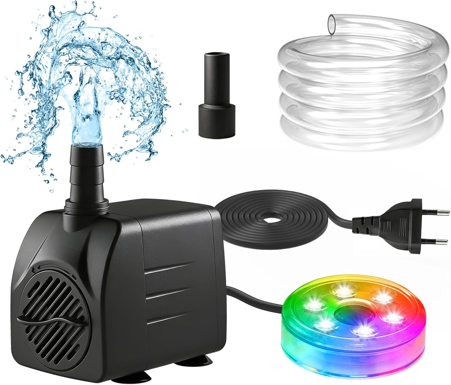 Pond Light Submersible - 210GPH 수중 워터 펌프(LED 조명 분수