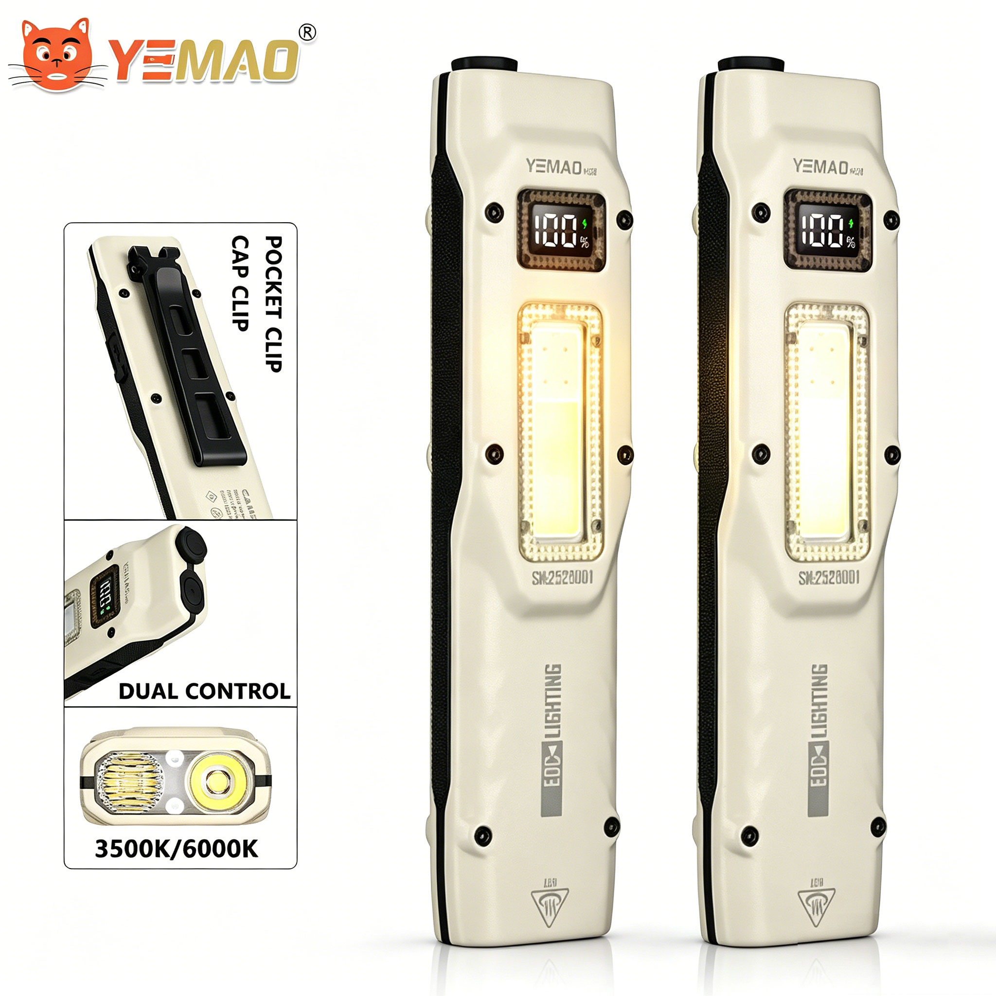 Outdoor Lighting Landscape - 휴대용 880LM YEMAO M28 양방향 클램프