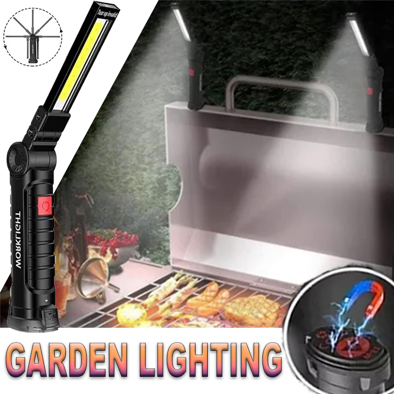 Outdoor Lighting Landscape - 마그네틱 후크가있는 휴대용 LED 손전등 야외