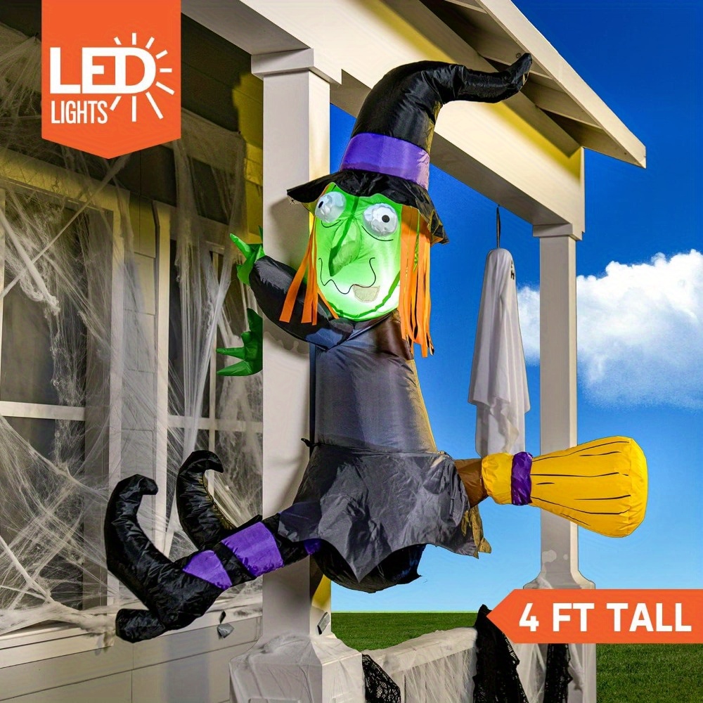 Outdoor Lighting Effects - 4피트 할로윈 풍선 마녀 장식 (내장