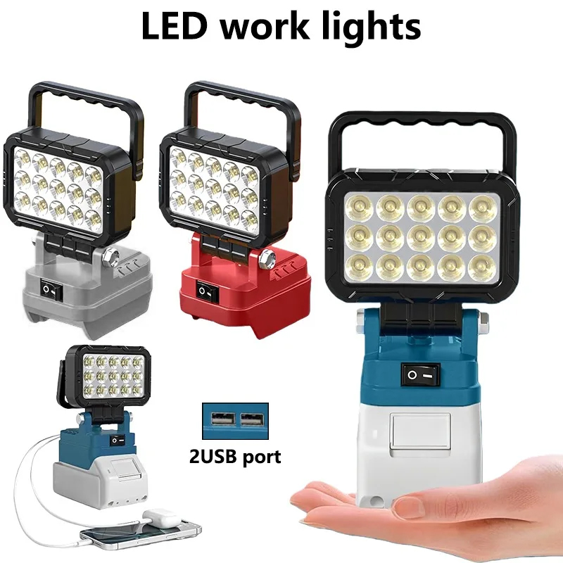 Outdoor Lighting Milwaukee - 6000 루멘 LED 작업등 Dewalt/Makita/Milwaukee18V 20V