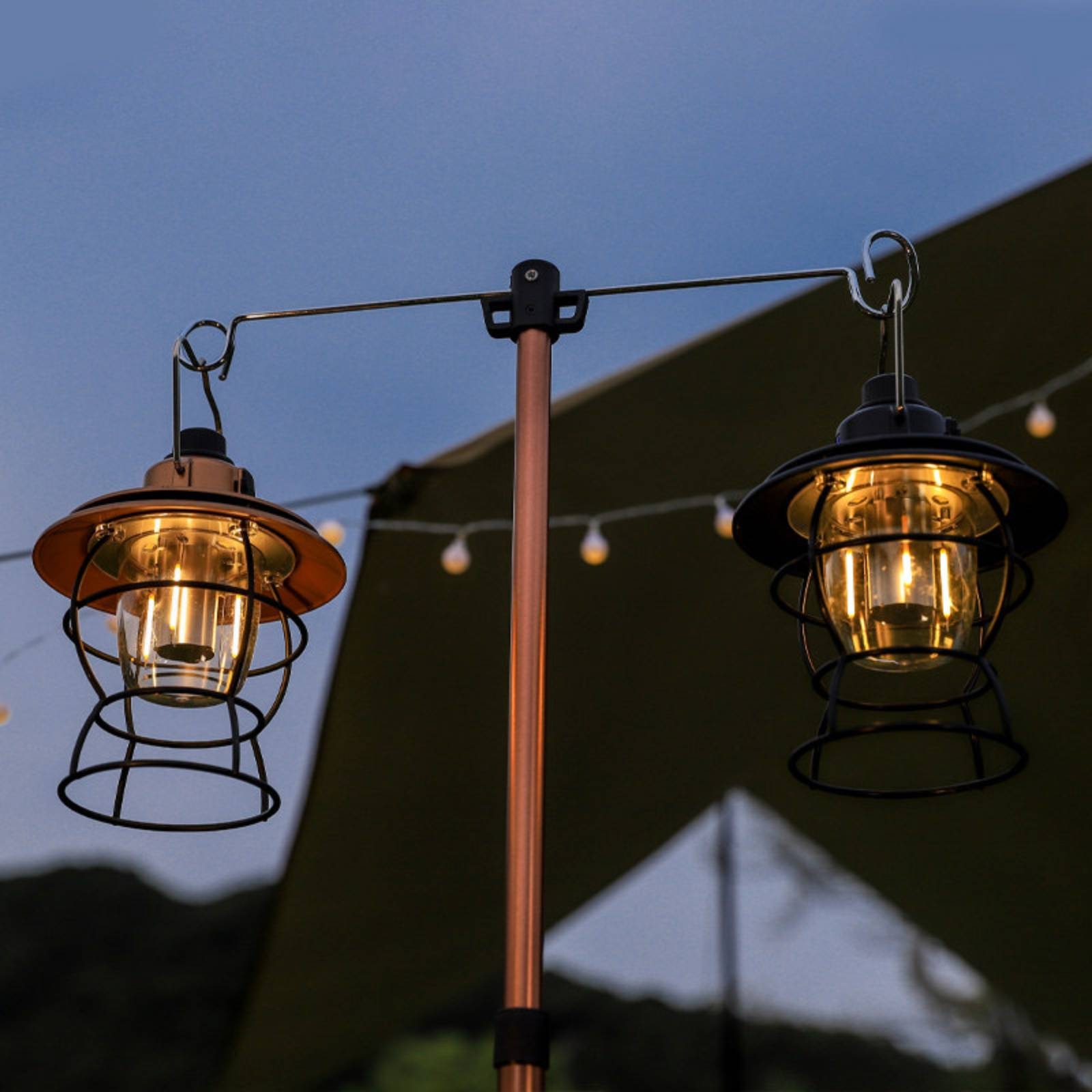 Hanging Outdoor Lighting - 후크가 있는 삼각대 스탠드, 텔레스코픽 걸이형