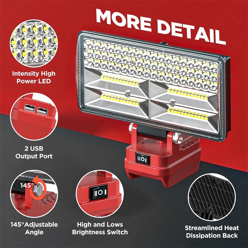 Outdoor Lighting Milwaukee - 밀워키 18V 리튬 이온 배터리용 휴대용