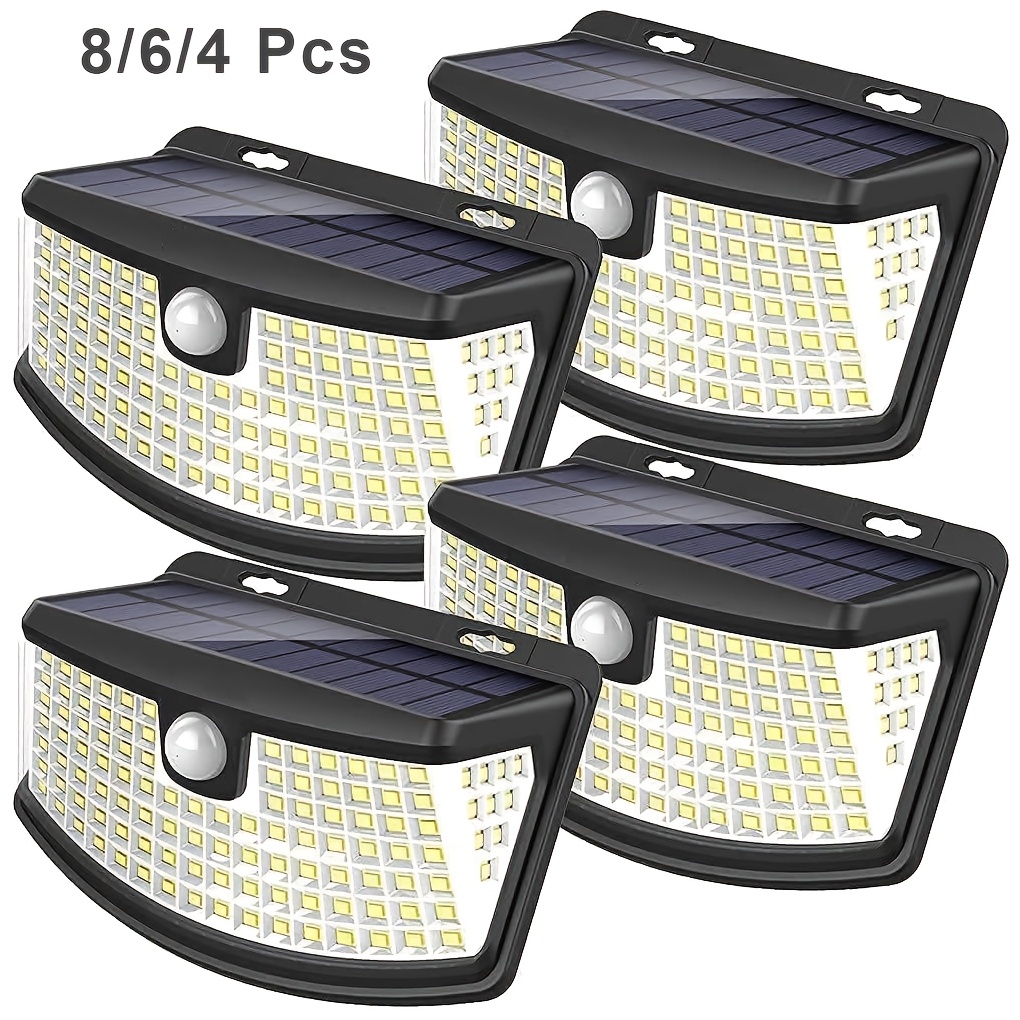 Outdoor Lighting For Fence - 8/6/4팩 태양광 모션 센서 조명 120개