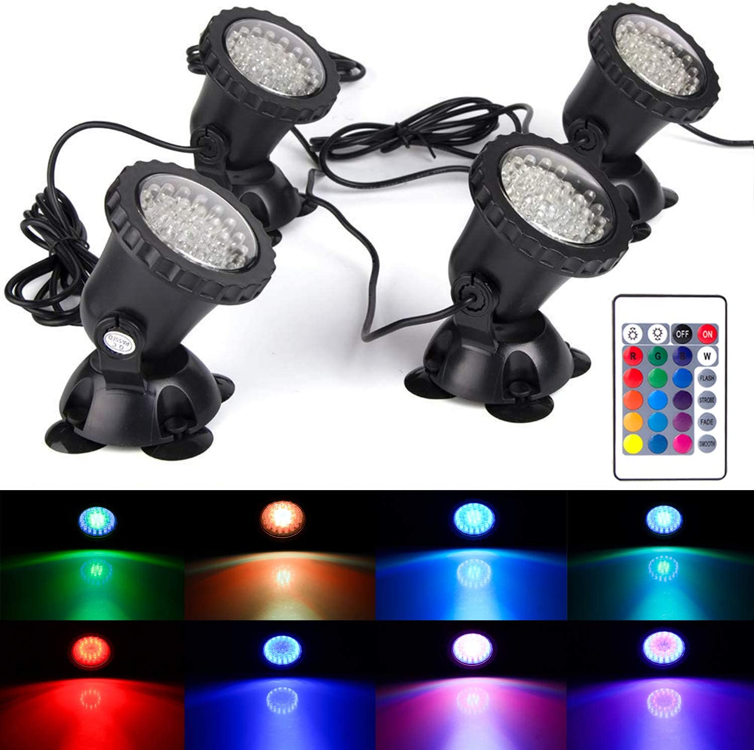 RGB LED 수중 조명, IP68 방수 수족관 램프, - Pond Light Submersible 리뷰 및 가격