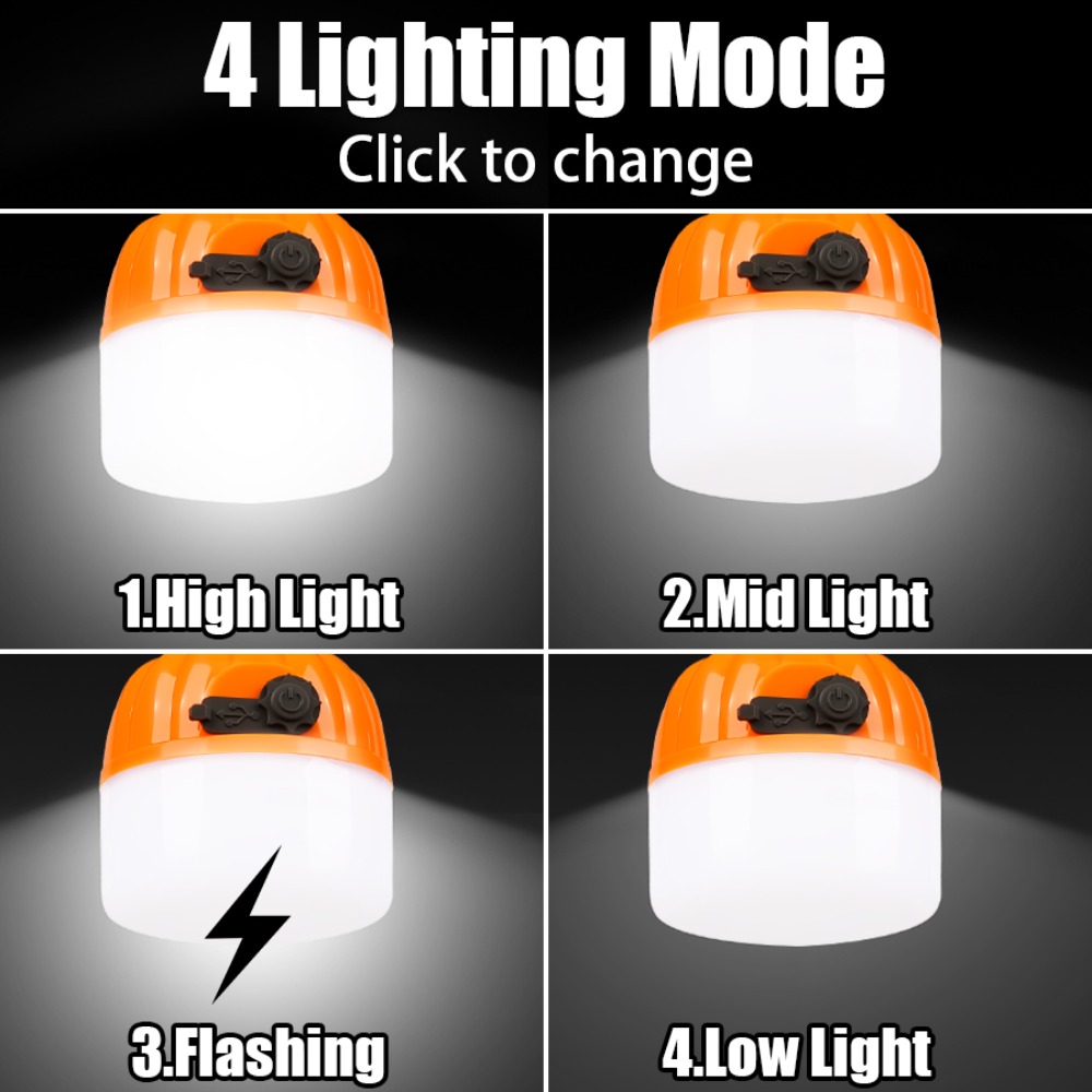 휴대용 미니 캠핑 램프 4가지 조명 모드, 후크 포함, - Outdoor Lighting Portable 리뷰 및 가격