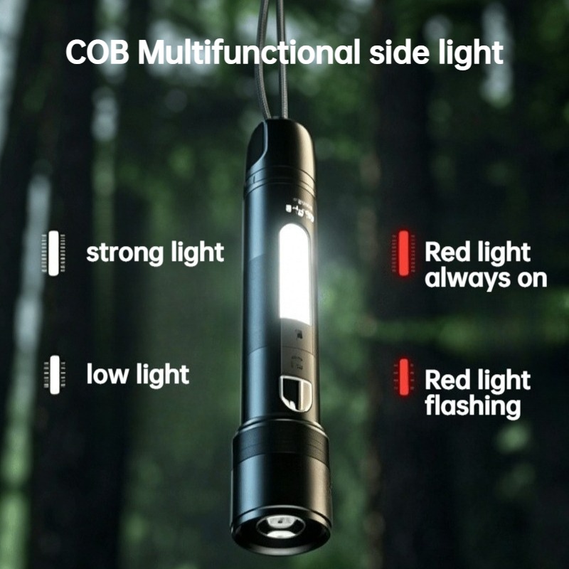 다기능 LED 손전등 줌 가능 COB 사이드 라이트 충 - Outdoor Lighting Portable 리뷰 및 가격