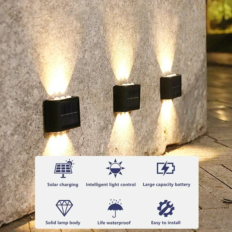 COB 태양광 벽등, 방수 야외 조명, 위아래 볼록 렌 - Outdoor Lighting Landscape 리뷰 및 가격