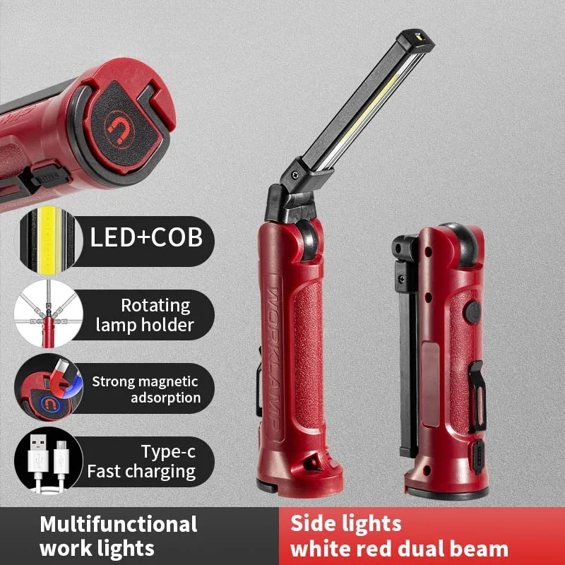 COB LED 작업 조명 충전식 접이식 손전등 야외 캠 - Outdoor Lighting Landscape 리뷰 및 가격