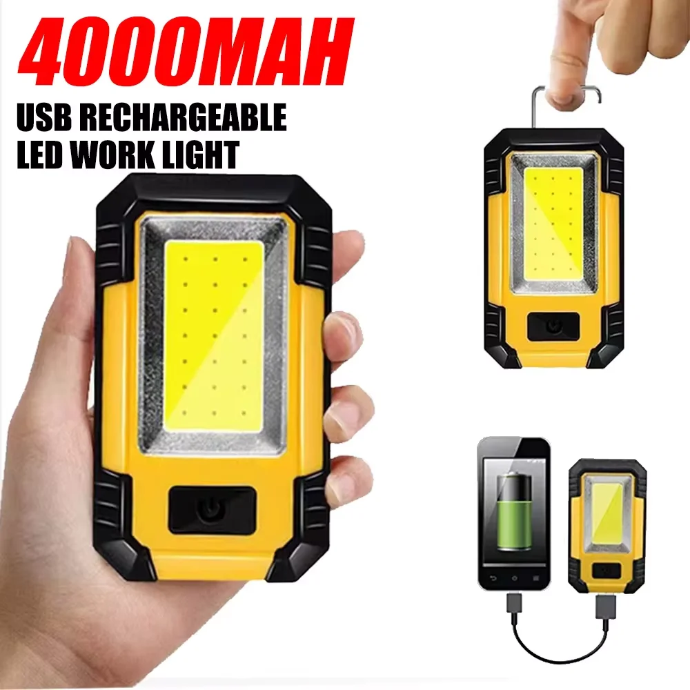 충전식 4000mAh 작업등, 초강력 COB 플래시라이 - Outdoor Lighting Landscape 리뷰 및 가격