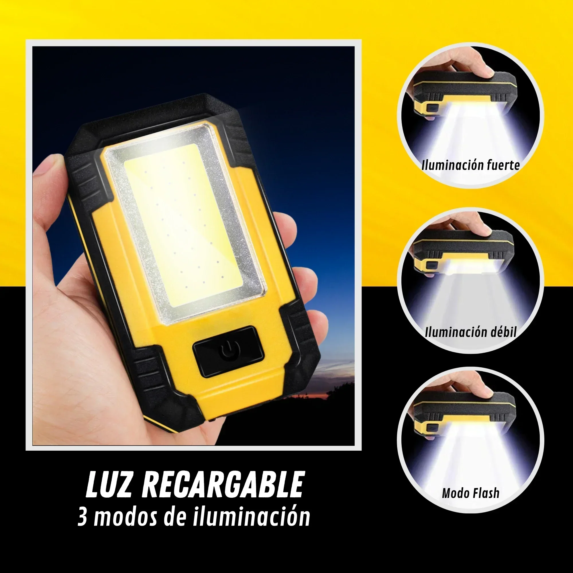 충전식 4000mAh 작업등, 초강력 COB 플래시라이 - Outdoor Lighting Landscape 리뷰 및 가격