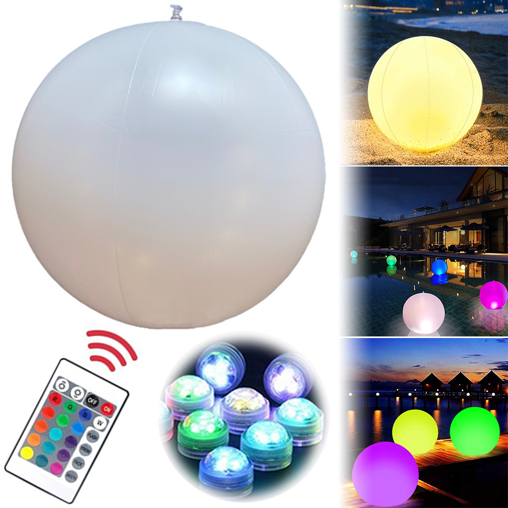1-4PCS 16색 LED 빛나는 풍선형 해변 풍선 조 - Pond Light Submersible 리뷰 및 가격