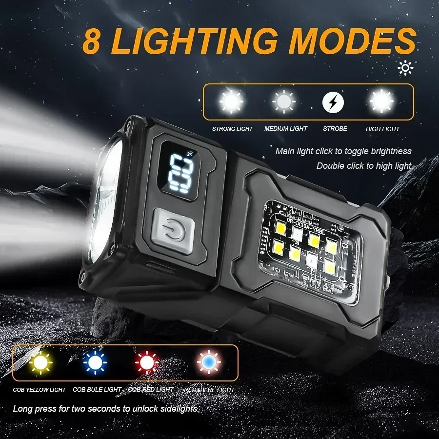 미니 USB 충전식 LED 손전등 테일 마그넷 COB  - Outdoor Lighting Lumen 리뷰 및 가격