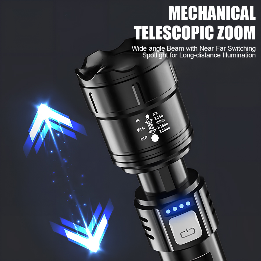 고출력 P50 LED 손전등 USB 충전식 줌 핸드헬드 - Outdoor Lighting Landscape 리뷰 및 가격