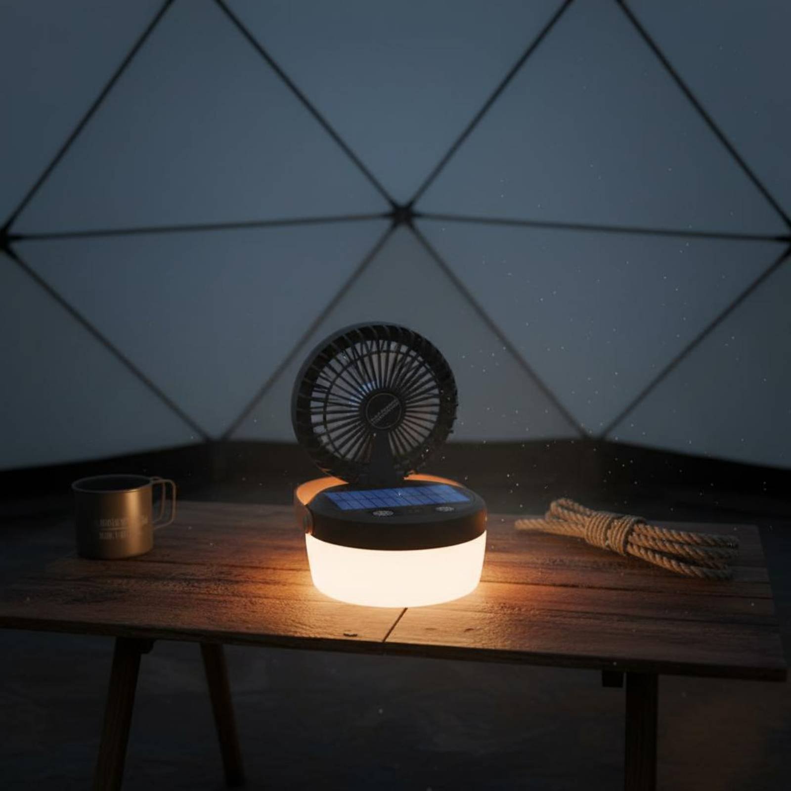 태양광 캠핑 팬 랜턴 접이식 디자인 3중 기능 캠프 랜 - Hanging Outdoor Lighting 리뷰 및 가격