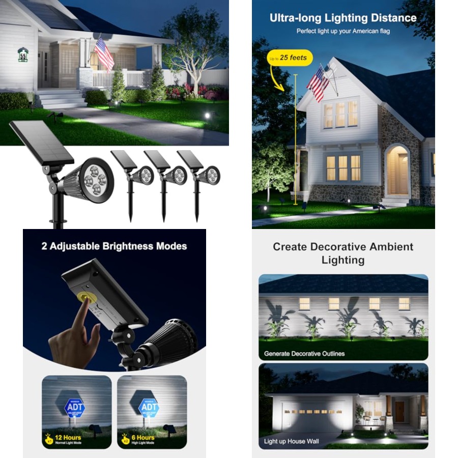 태양광 스포트라이트, 야외 방수, 나무, 조각상, 꽃, - Outdoor Lighting Landscape 리뷰 및 가격