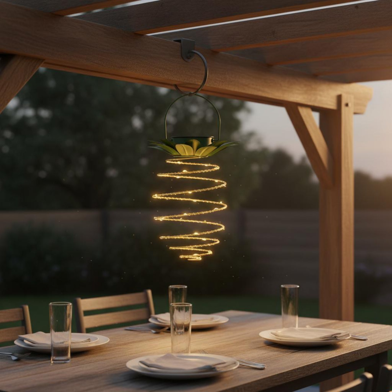 2 조각 태양열 파인애플 램프 방수 파인애플 교수형 랜 - Hanging Outdoor Lighting 리뷰 및 가격