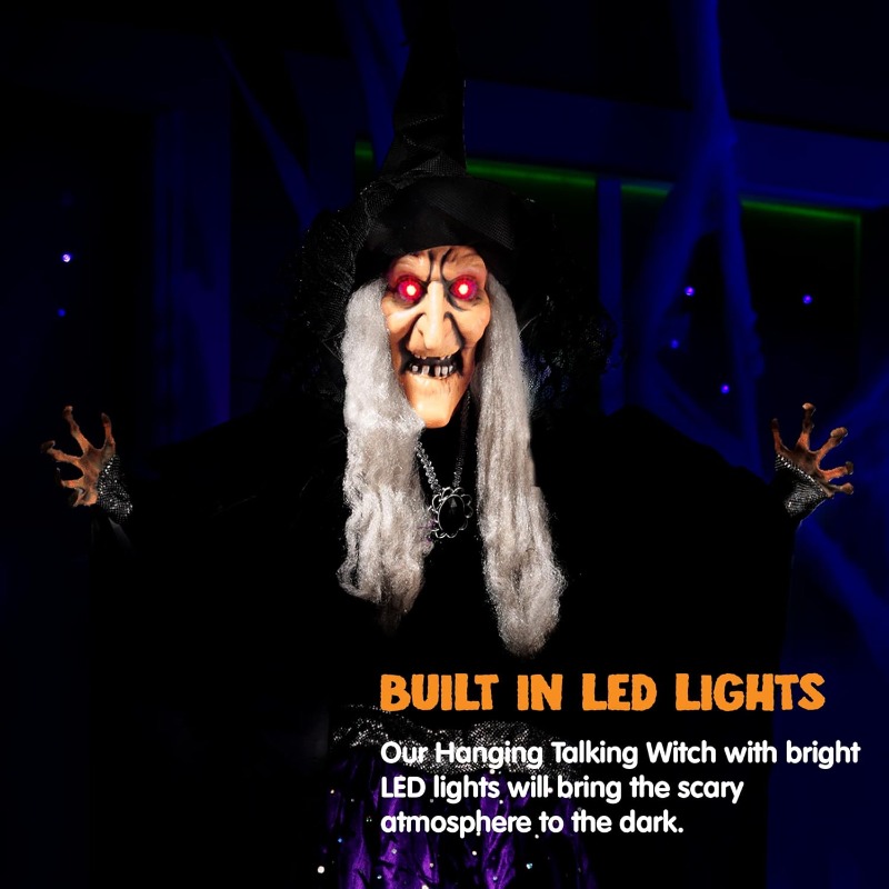 47인치 애니메이션 마녀 할로윈 장식, 실내외 무서운  - Outdoor Lighting Effects 리뷰 및 가격