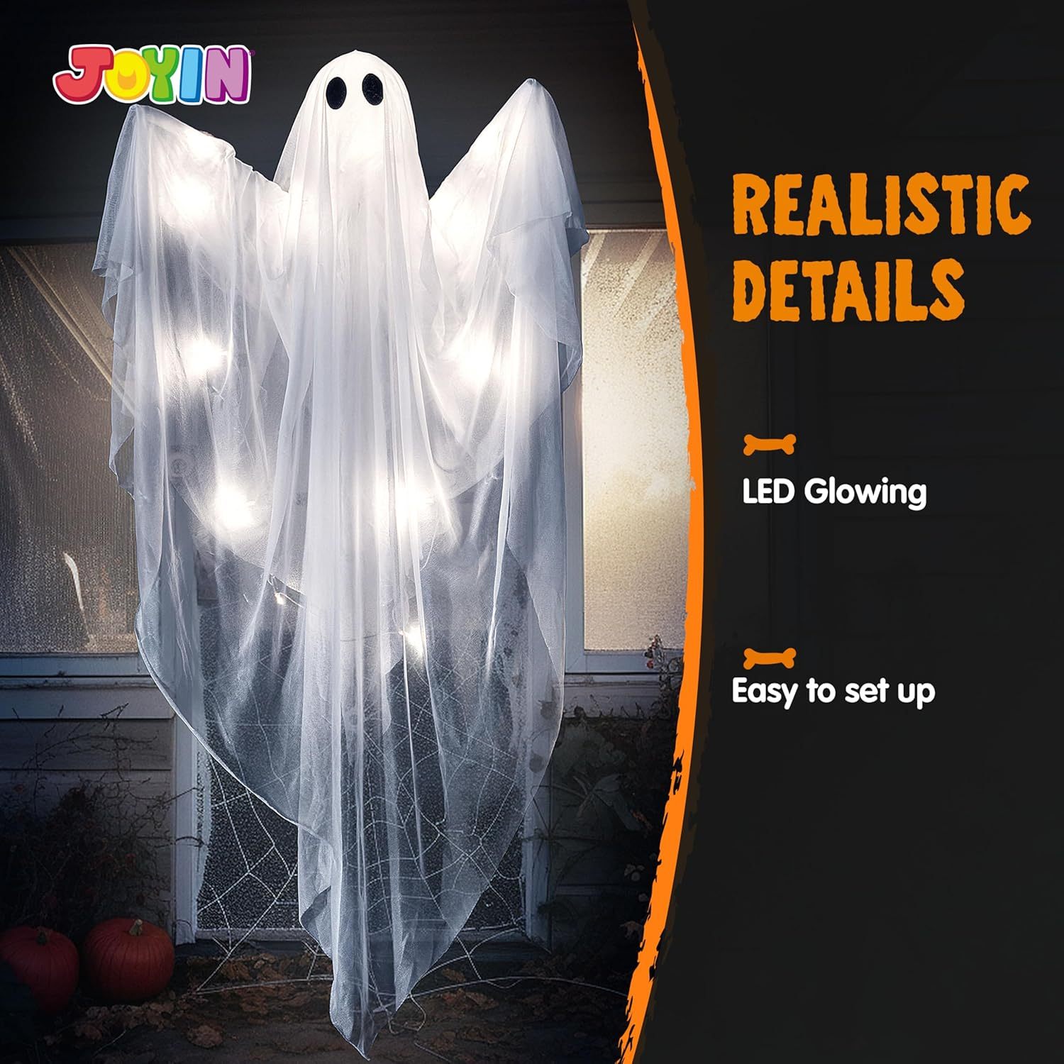 할로윈 장식용 LED 조명 유령, 47인치 할로윈 걸이 - Outdoor Lighting Effects 리뷰 및 가격