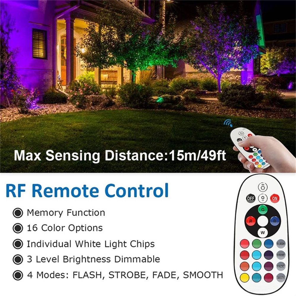 RGBW 조경 조명 10W 리모컨 포함 스포트라이트 1 - Outdoor Lighting Landscape 리뷰 및 가격