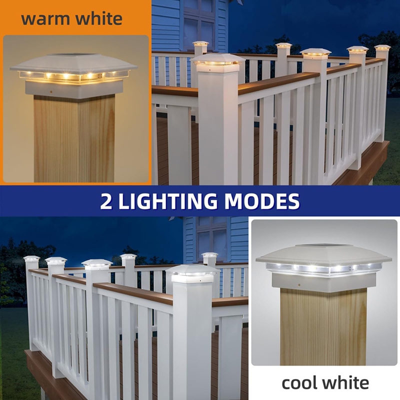 4팩 태양광 포스트 캡 조명 야외용, 16 LED 울타 - Outdoor Lighting For Fence 리뷰 및 가격