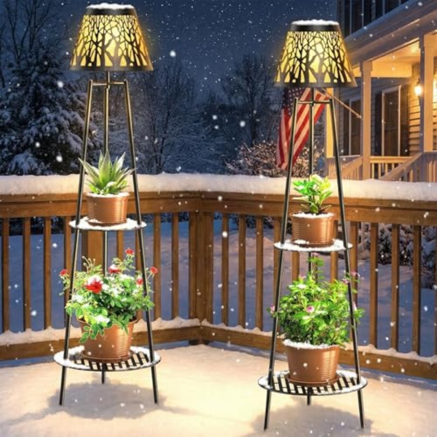 2팩 야외용 태양광 바닥 램프(식물 스탠드 포함) 방수 - Outdoor Lighting Garden 리뷰 및 가격