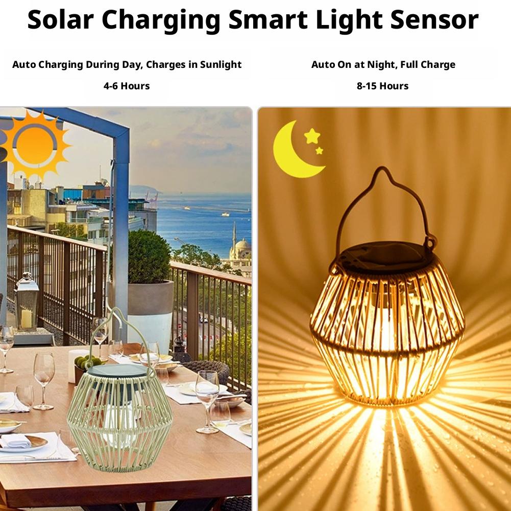IP65 방수 태양광 라탄 랜턴 걸이식 테이블 조명 야 - Hanging Outdoor Lighting 리뷰 및 가격
