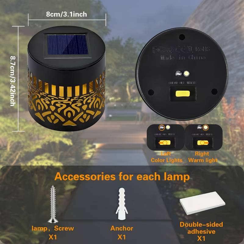 2팩 태양광 정원등 IP65 등급 내구성 있는 금속 야 - Outdoor Lighting For Fence 리뷰 및 가격