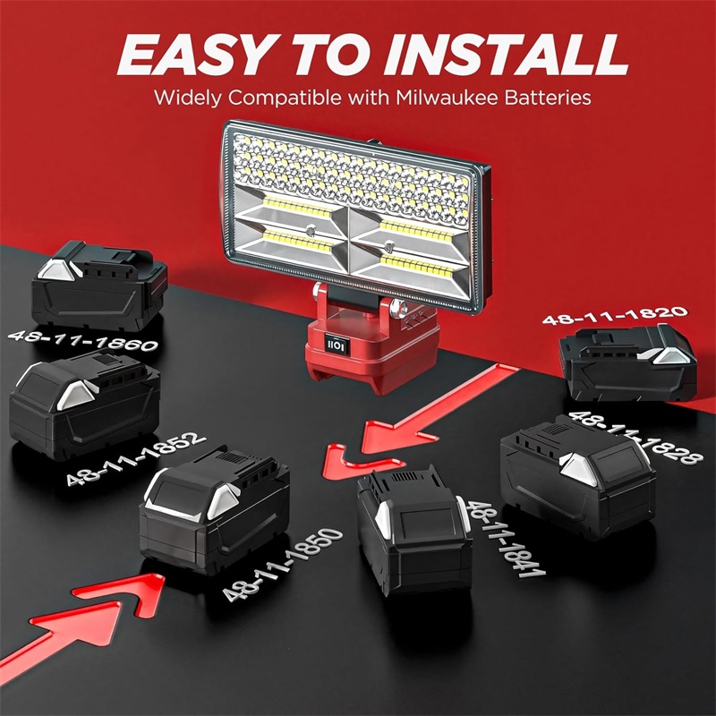밀워키 18V 리튬 이온 배터리용 휴대용 LED 작업등 - Outdoor Lighting Milwaukee 리뷰 및 가격