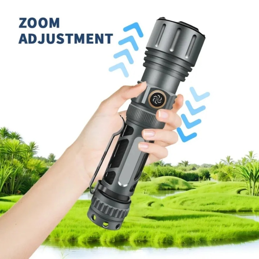 슈퍼 밝은 손전등 휴대용 충전식 LED 램프 전술 캠핑 - Outdoor Lighting Portable 리뷰 및 가격