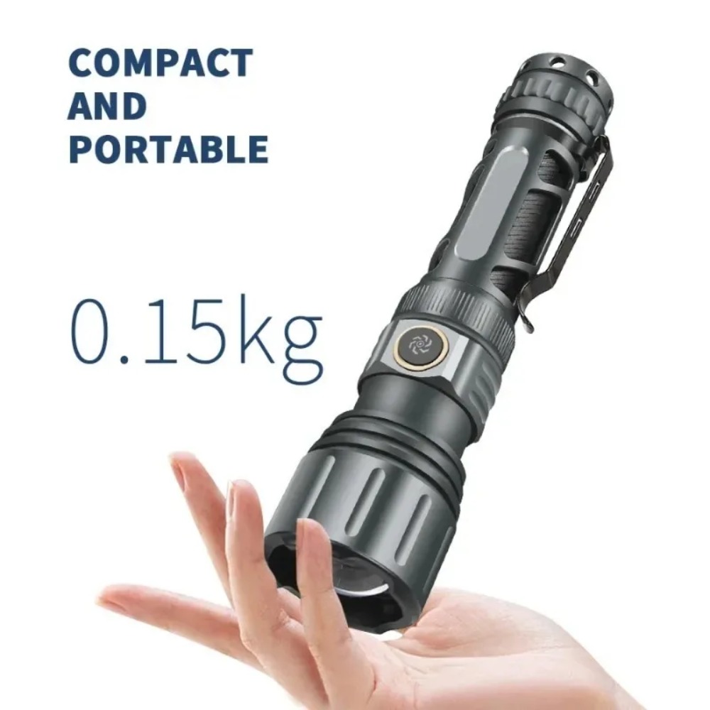 슈퍼 밝은 손전등 휴대용 충전식 LED 램프 전술 캠핑 - Outdoor Lighting Portable 리뷰 및 가격