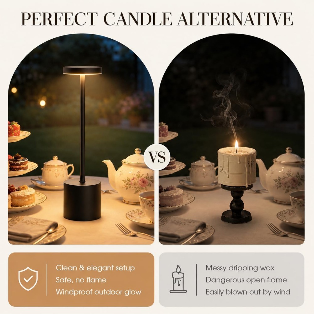 무선 테이블 램프 세트 5000mAh 배터리 터치 컨트 - Outdoor Lighting Portable 리뷰 및 가격