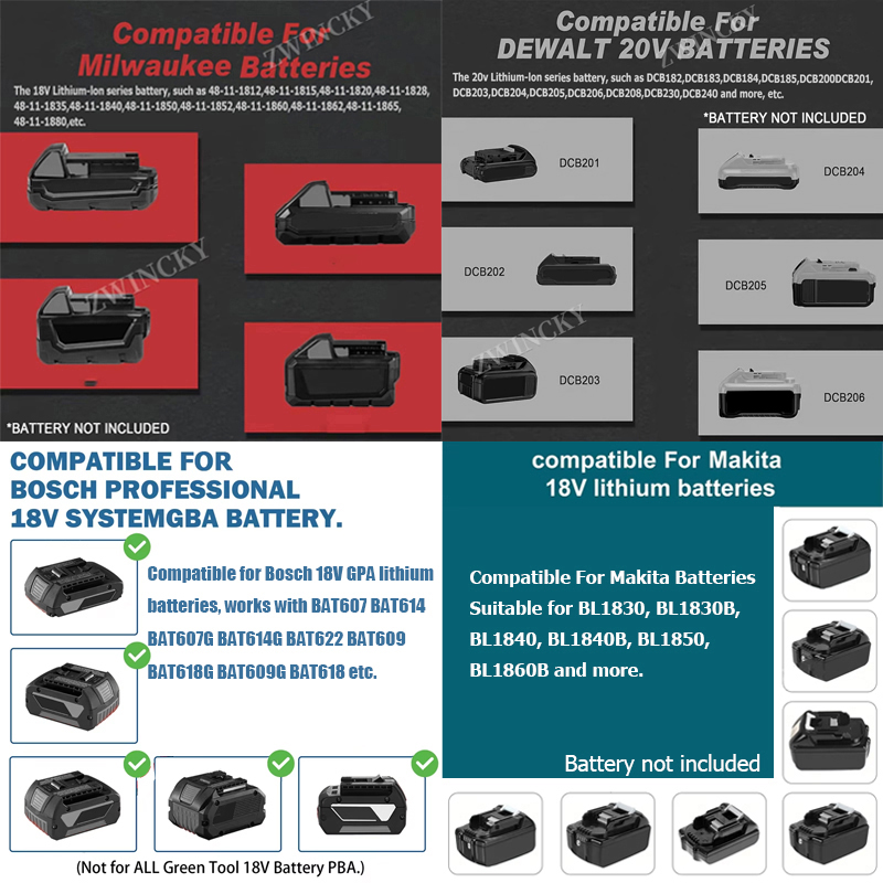 마키타/디월트/밀워키 18V 배터리용 LED 무선 야외 - Outdoor Lighting Milwaukee 리뷰 및 가격