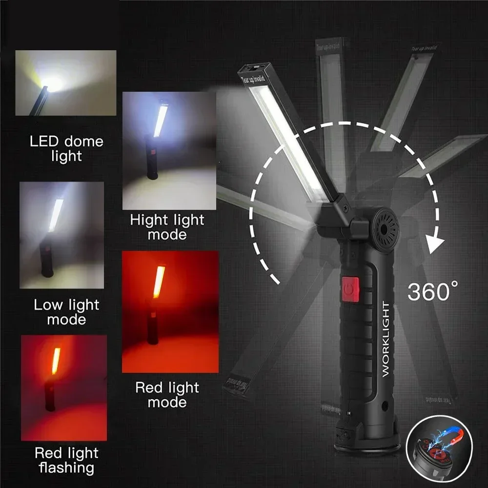자석, 후크 360이 포함된 LED COB 손전등 US - Outdoor Lighting Landscape 리뷰 및 가격