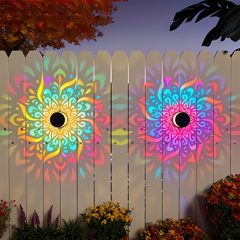 태양광 LED 벽등 만다라 프로젝션 랜턴 방수 야외 마 - Outdoor Lighting Effects 리뷰 및 가격