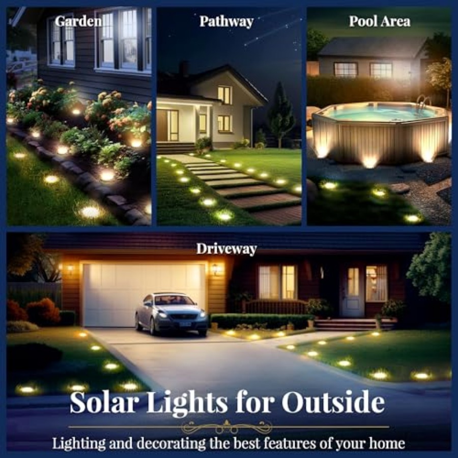 태양광 지상등 태양광 조명 야외 방수 8 LED 태양열 - Outdoor Lighting Landscape 리뷰 및 가격