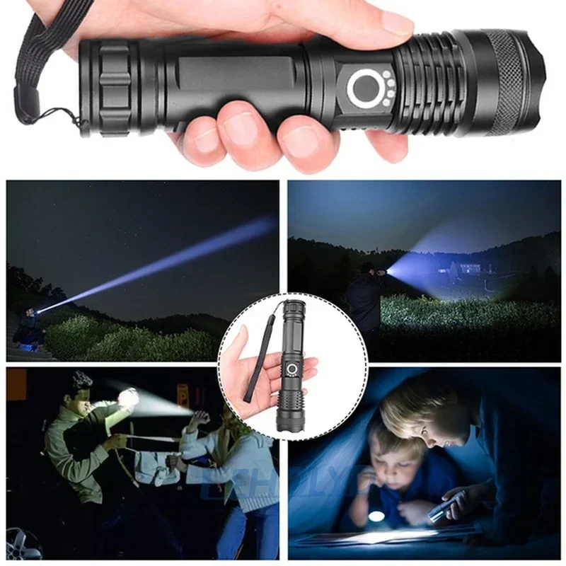고출력 XHP70 LED 손전등 USB-C 충전식 토치 - Outdoor Lighting Lumen 리뷰 및 가격