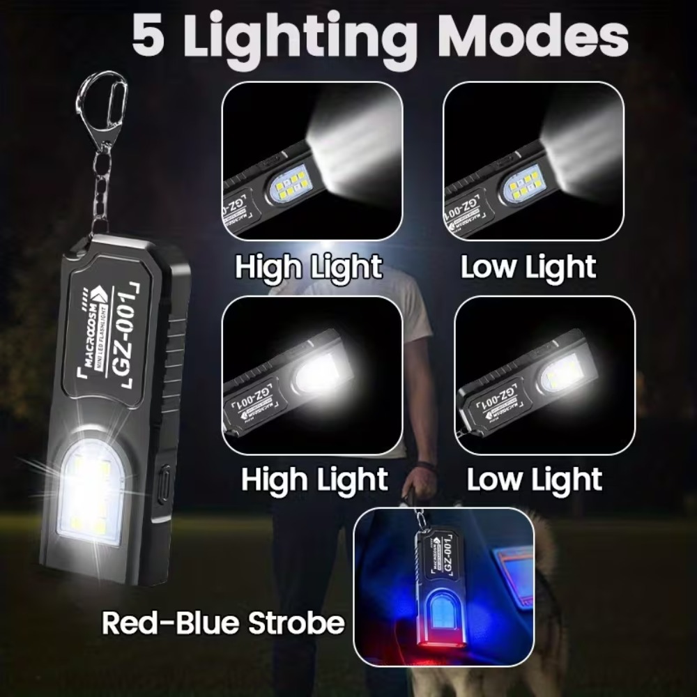 미니 COB LED 키체인 손전등 USB 충전식 토치  - Outdoor Lighting Lumen 리뷰 및 가격